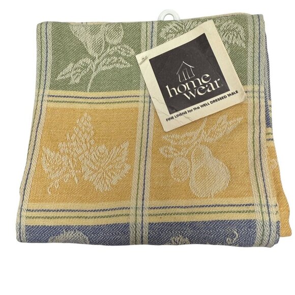 French Country Dish Towels and Potholders 4pc Set Yellow Tapestry 100% Cotton Ho - Picture 5 of 11